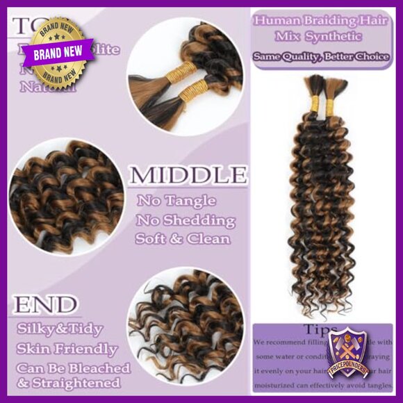 24 Inch Deep Wave Human Hair Extensions 100g Brazilian Virgin Hair Bundles